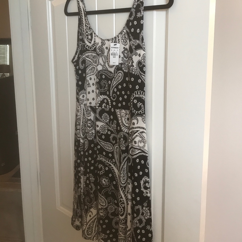 Express Black and White Dress
